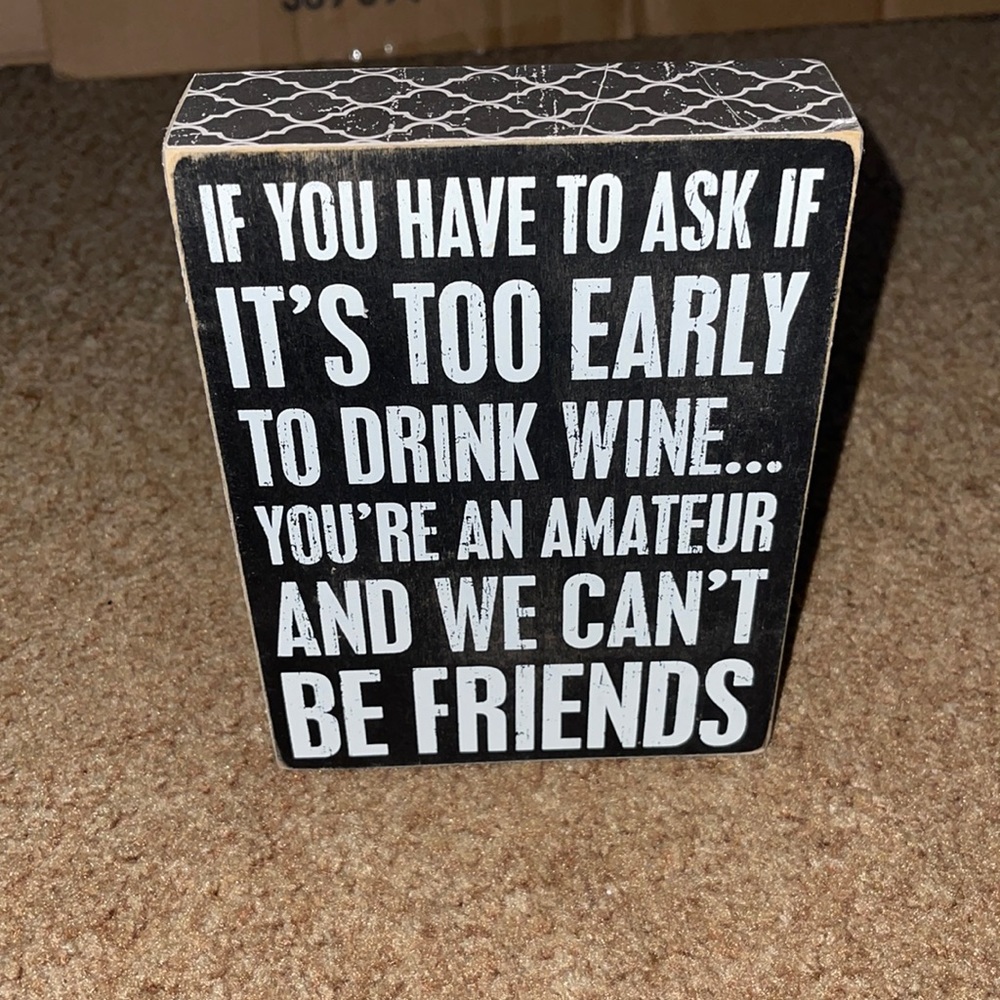 Cute wine sign for home!